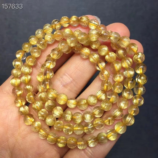 Gold Rutilated Wrap Bracelet-ToShay.org