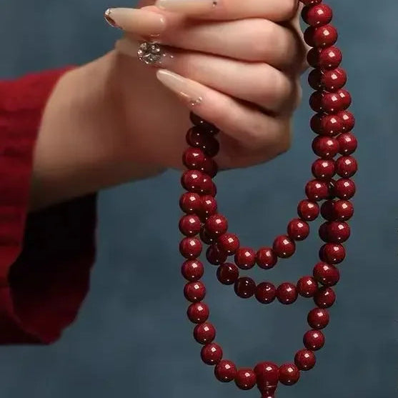 Red Cinnabar Buddha Beads-ToShay.org