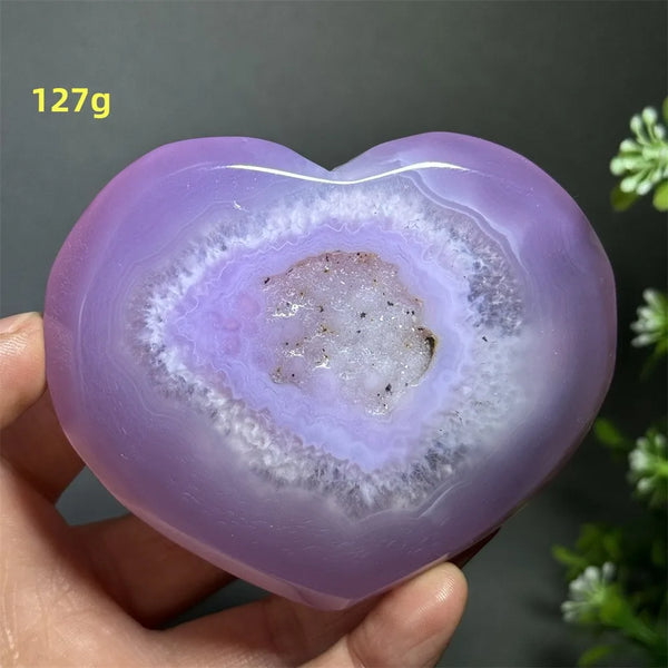 Pink Agate Geode Heart-ToShay.org