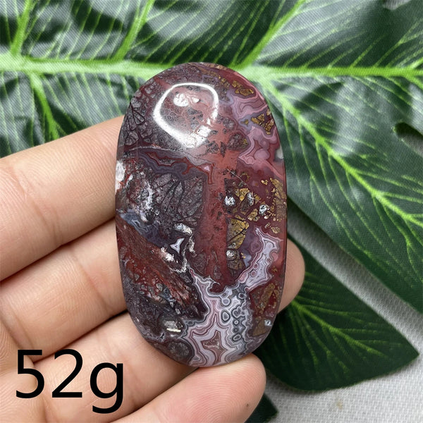 Red Crazy Agate Palm Stone-ToShay.org