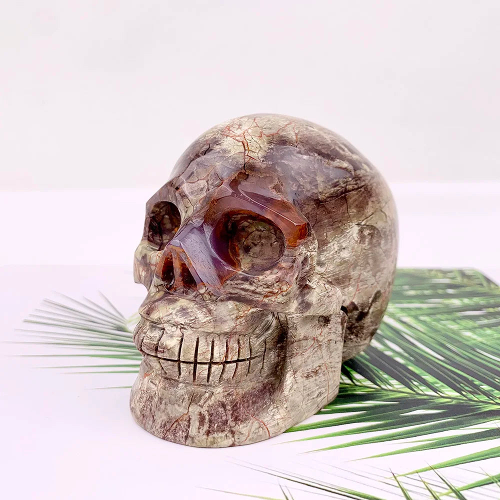 Red Money Agate Skull-ToShay.org