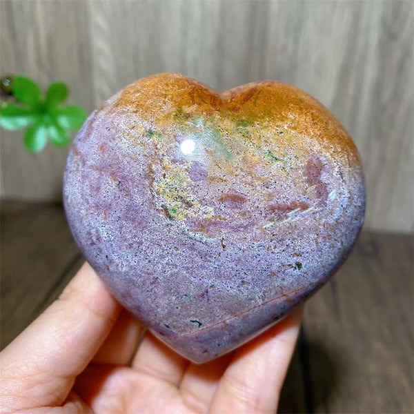 Purple Ocean Jasper Heart-ToShay.org