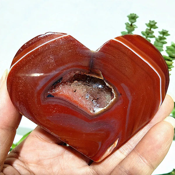 Red Agate Geode Heart-ToShay.org