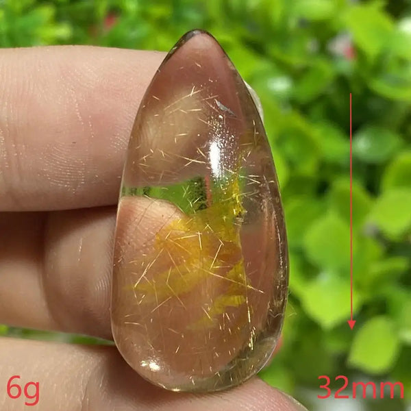 Gold Hair Rutilated Quartz Pendant-ToShay.org