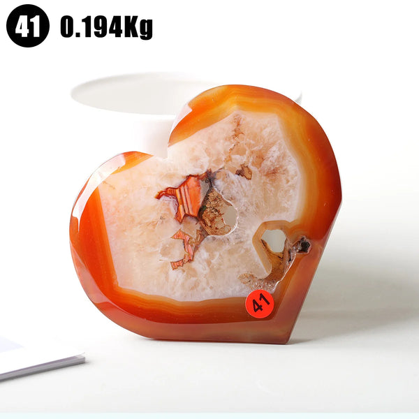 Red Agate Druzy Heart-ToShay.org