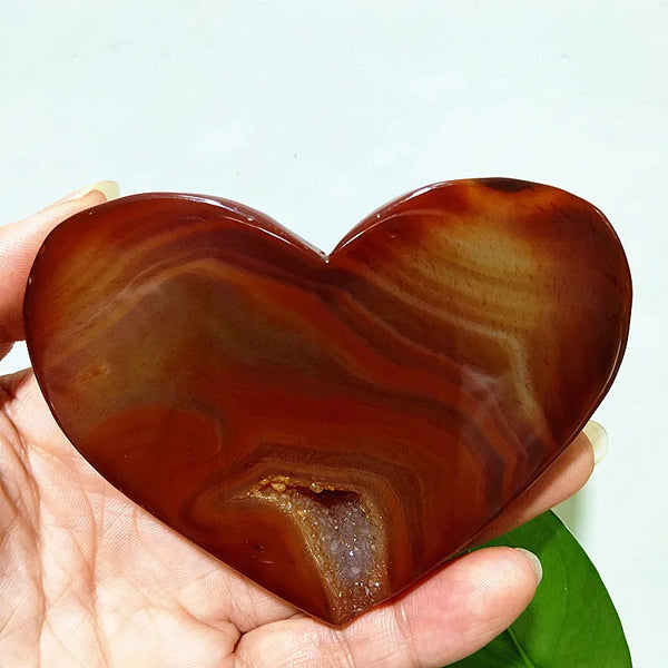 Red Agate Geode Heart-ToShay.org