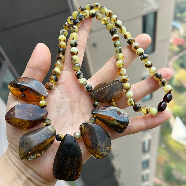 Yellow Amber Necklace-ToShay.org