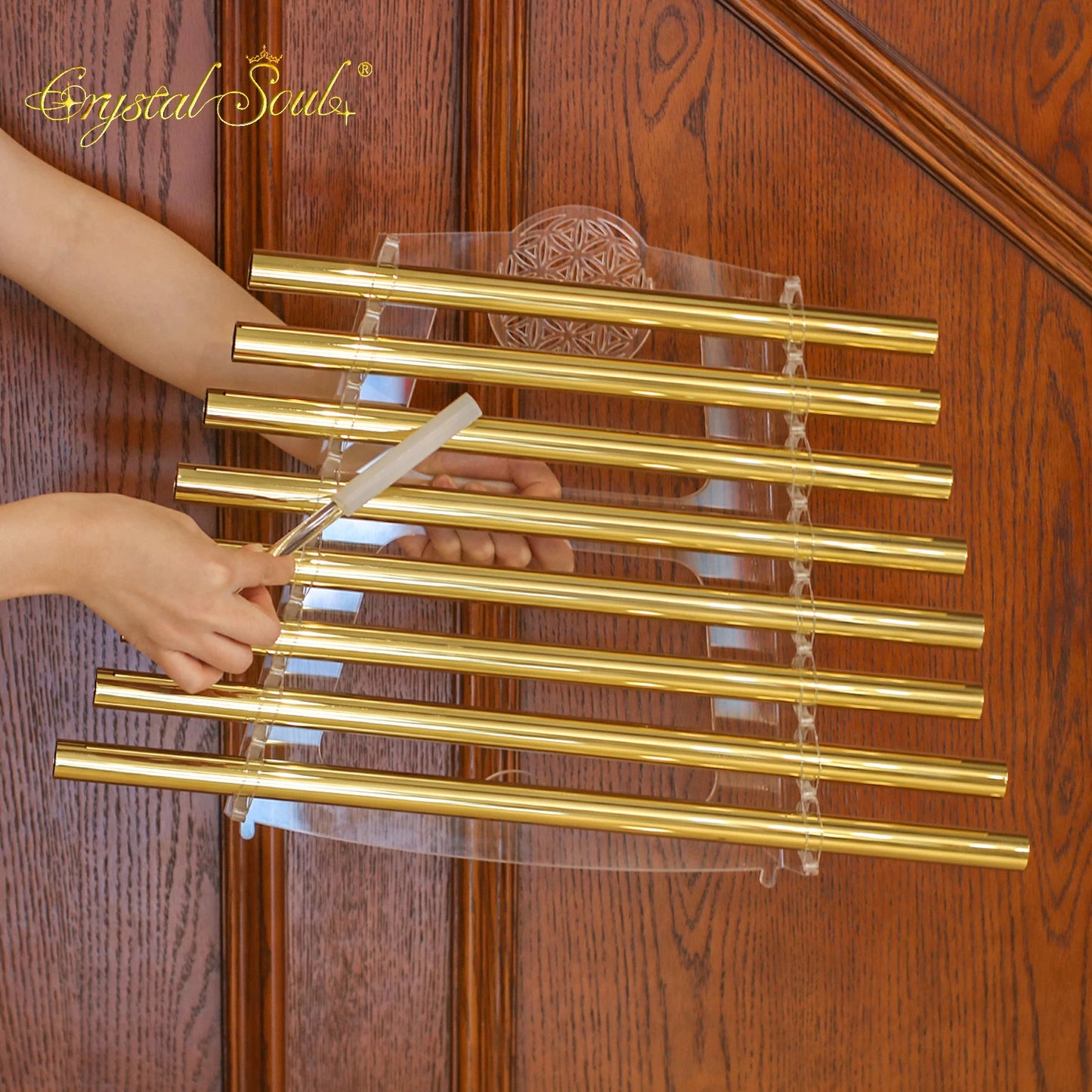 Gold Crystal Singing Harp-ToShay.org