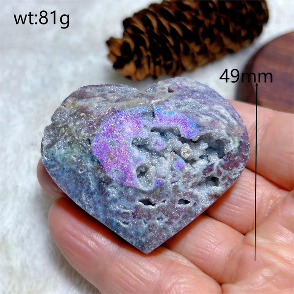 Purple Aura Sphalerite Heart-ToShay.org