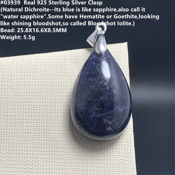 Red Blue Cordierite Pendants-ToShay.org