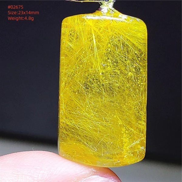 Gold Rutilated Quartz Pendant-ToShay.org