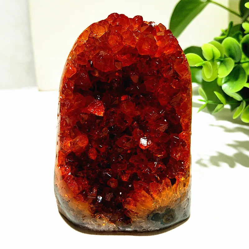 Orange Citrine Geode Cluster-ToShay.org