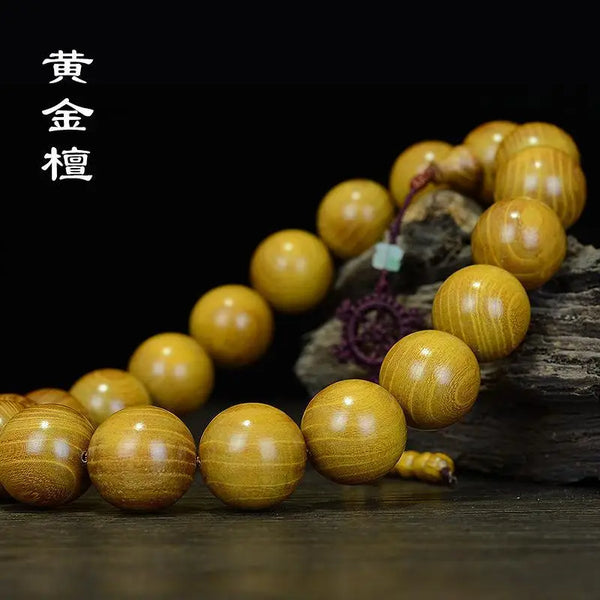 Gold Sandalwood Buddha Beads-ToShay.org