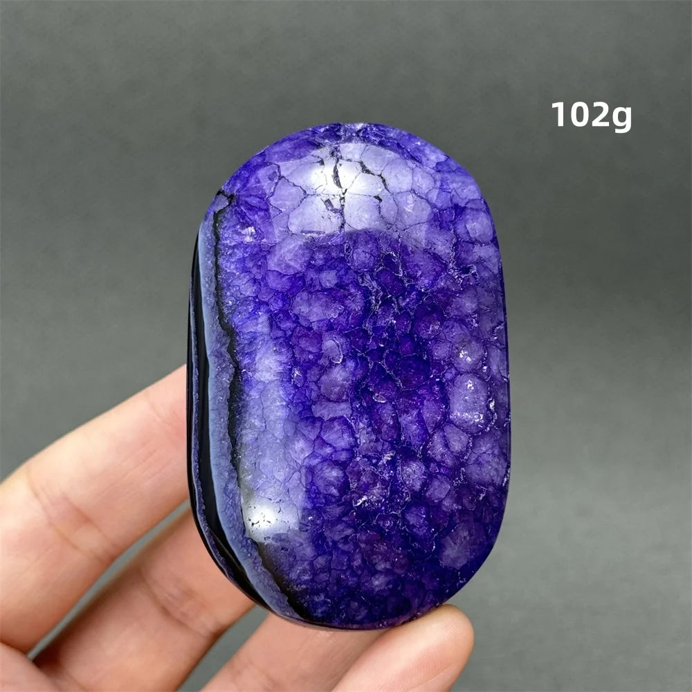 Purple Agate Palm Stone-ToShay.org