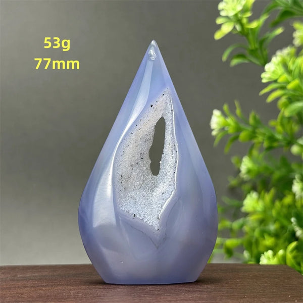 Blue Agate Geode Torch-ToShay.org