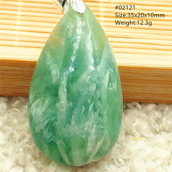 Green Blue Fluorite Pendant-ToShay.org