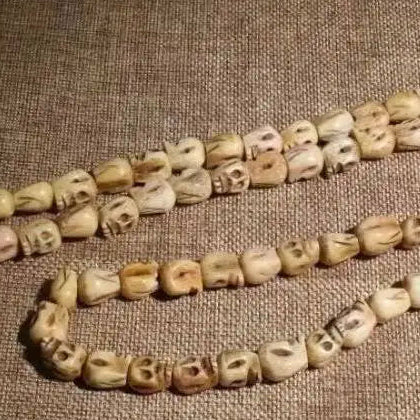 Tibetan Yak Bone Skull Mala-ToShay.org