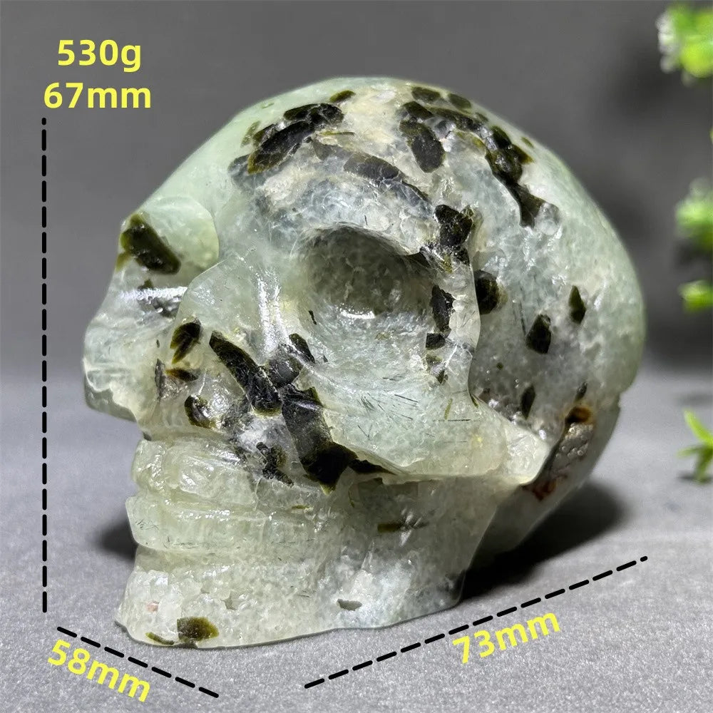 Green Grape Agate Skull-ToShay.org