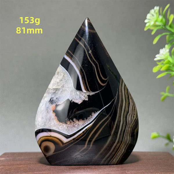 Black Striped Agate Torch-ToShay.org