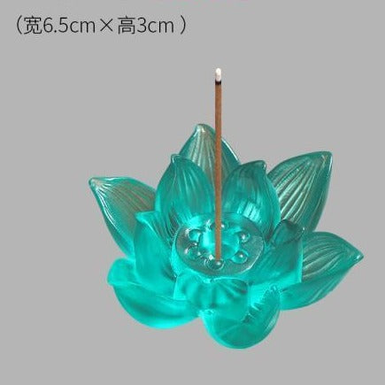 Glass Lotus Incense Burner-ToShay.org