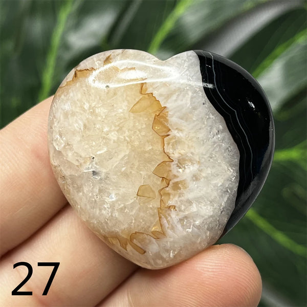 Black Agate Geode Heart-ToShay.org