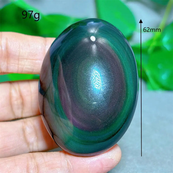 Rainbow Obsidian Palm Stone-ToShay.org
