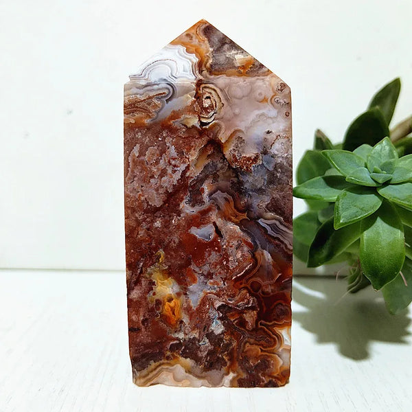 Red Lace Agate Wand Point-ToShay.org