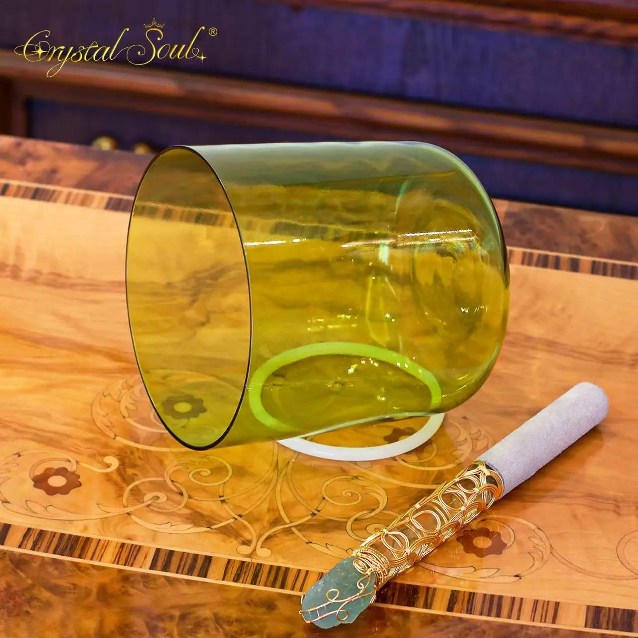 Green Crystal Singing Bowls-ToShay.org