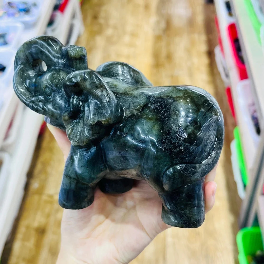 Blue Labradorite Elephant-ToShay.org