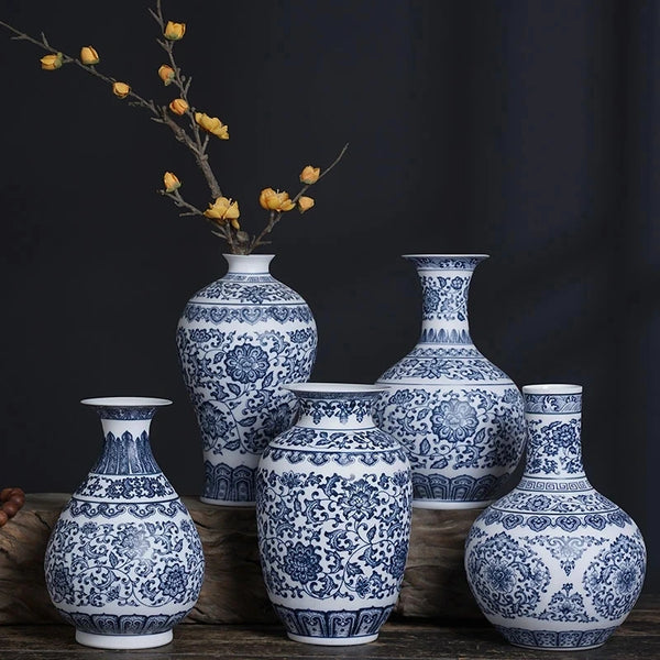 Blue White Ceramic Vase-ToShay.org