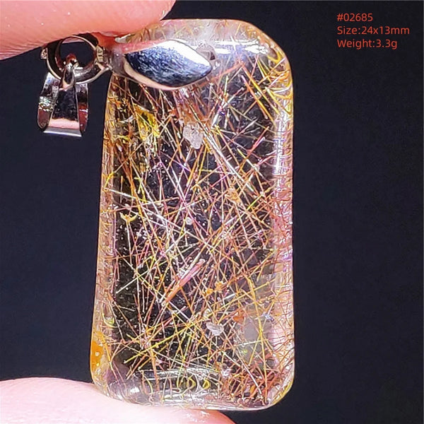 Gold Rutilated Quartz Pendant-ToShay.org