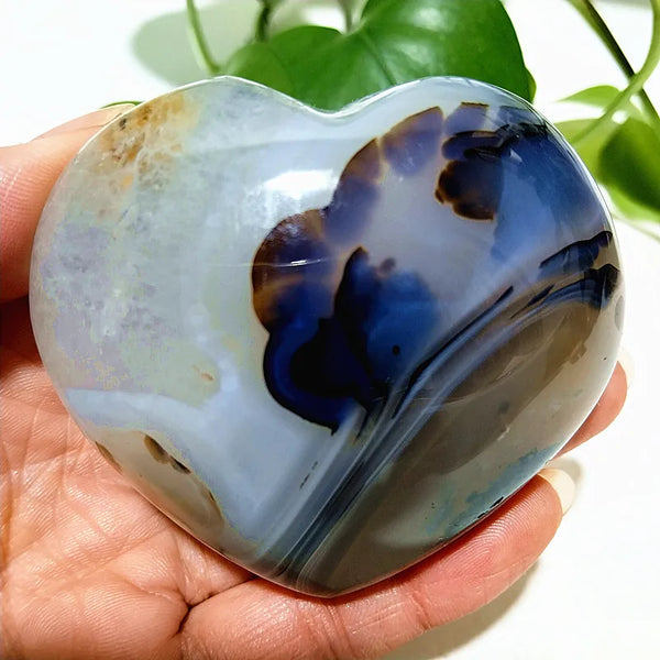 Yellow Moss Agate Heart-ToShay.org