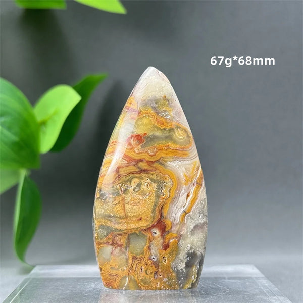 Yellow Crazy Agate Torch-ToShay.org