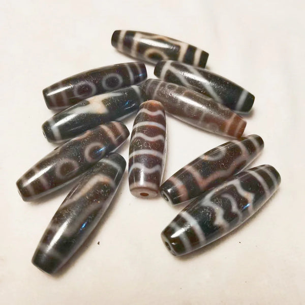 Tibetan Tiger Tooth Dzi Bead-ToShay.org