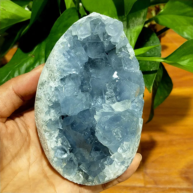 Blue Celestine Geode Crystal-ToShay.org