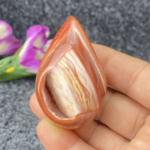 Red Agate Geode Crystal Egg-ToShay.org