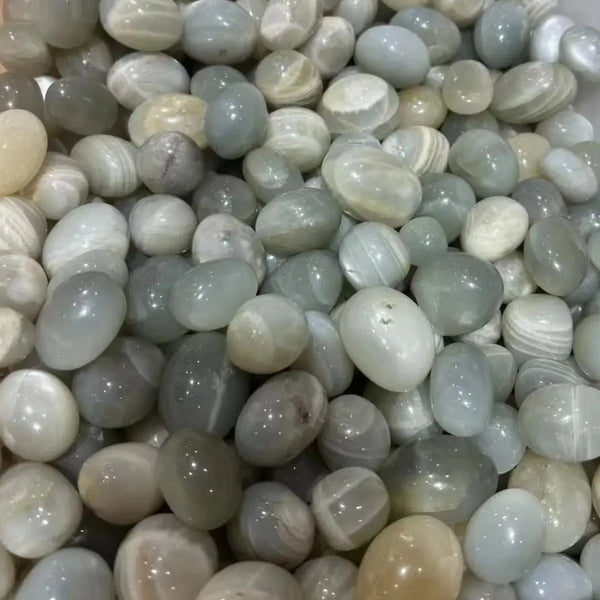 Green Moonstone Tumbled Stones-ToShay.org