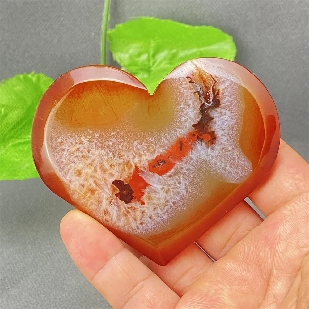 Red Agate Geode Heart-ToShay.org
