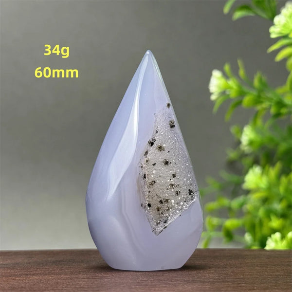 Blue Agate Geode Torch-ToShay.org