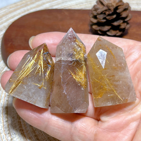 Gold Rutilated Crystal Point-ToShay.org
