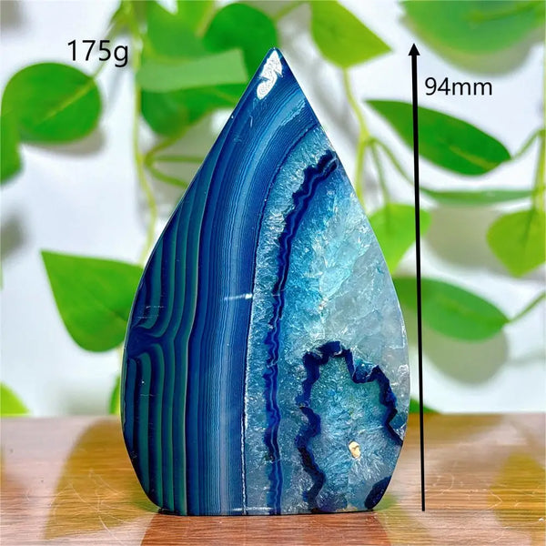 Blue Silk Agate Flame-ToShay.org