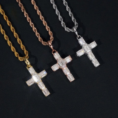 Gold Diamond Cross Pendant-ToShay.org