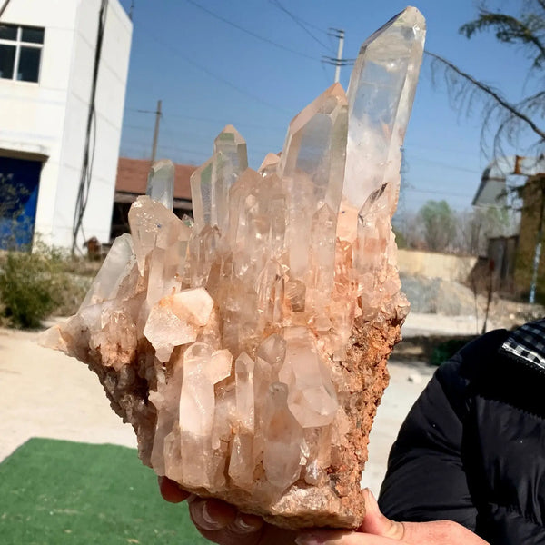 White Quartz Crystal Cluster-ToShay.org