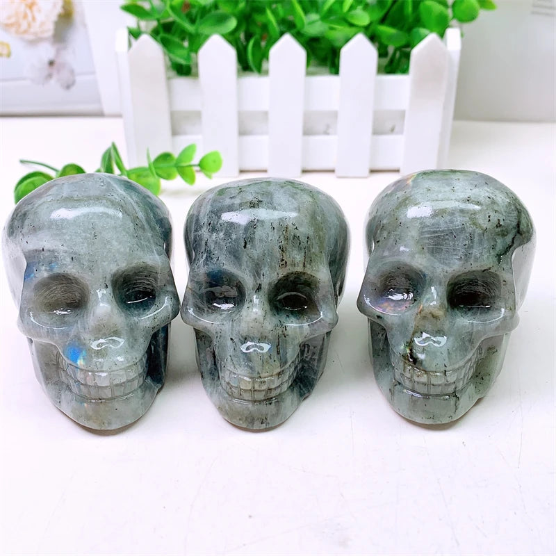 Grey Labradorite Skull-ToShay.org