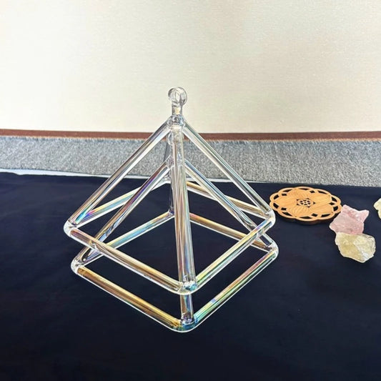 Clear Crystal Singing Pyramid-ToShay.org