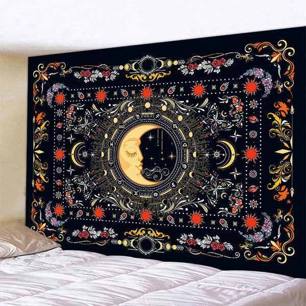 Mandala Moon Art Tapestry-ToShay.org