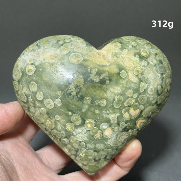 Green Rainforest Jasper Heart-ToShay.org