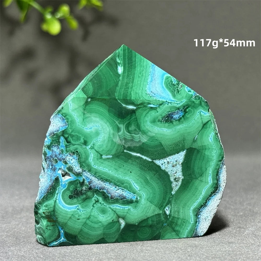 Blue Chrysocolla Malachite Point-ToShay.org