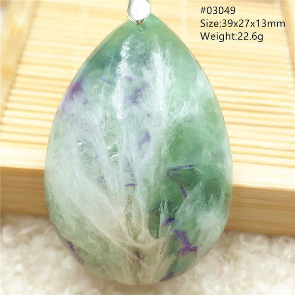Green Blue Fluorite Pendant-ToShay.org