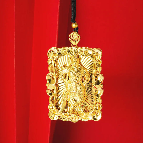 Gold Guan Yu Pendant-ToShay.org